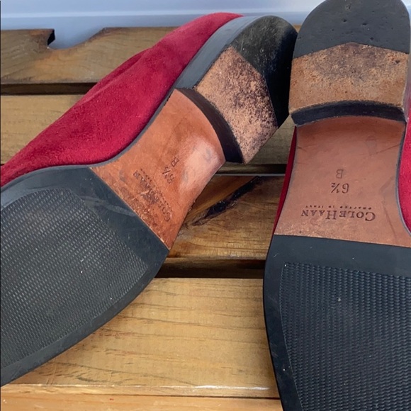 Cole Haan City Red Suede Loafer 6.5 - Picture 4 of 5